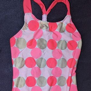 Pink Polka Dot Swimsuit